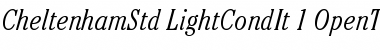 ITC Cheltenham Std Light Condensed Italic Font