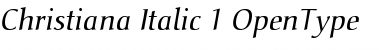 Christiana Italic Font