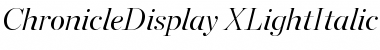 Chronicle Display Extra Light Italic Font