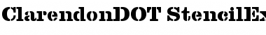 Clarendon D OT Stencil Extra Bold Font