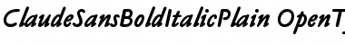Claude Sans Bold Italic Font