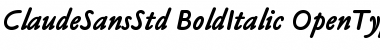 Claude Sans Std Bold Italic Font