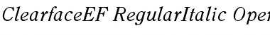 ClearfaceEF-RegularItalic Font