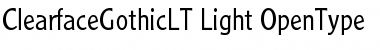 Clearface Gothic LT Font