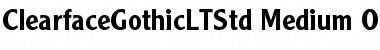 Clearface Gothic LT Std 65 Medium Font