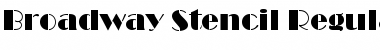 Broadway-Stencil Regular Font
