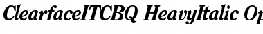 Clearface ITC BQ Font