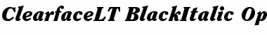 ITC Clearface LT Black Italic Font