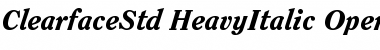 ITC Clearface Std Heavy Italic Font