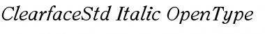 ITC Clearface Std Italic Font