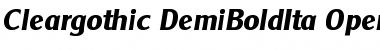 Cleargothic-DemiBoldIta Regular Font