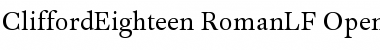 CliffordEighteen RomanLFF Font