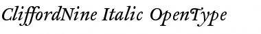 CliffordNine Italic Font