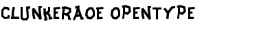ClunkerAOE Regular Font ClunkerAOE Regular Font