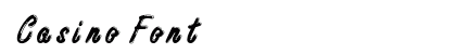 Casino Font preview