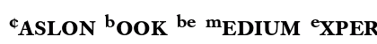 Caslon Book BE Medium Expert Preview