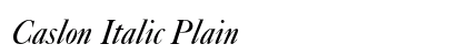 Caslon Italic Plain preview