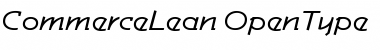 Commerce Lean Font Commerce Lean Font