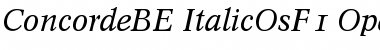 Concorde BE Italic with Oldstyle Figures Font