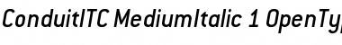 ConduitITC Font