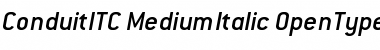 Conduit ITC Medium Italic Font