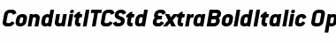 ConduitITCStd ExtraBoldItalic Font