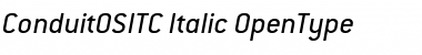 ConduitOSITC Italic Font