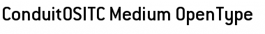 ConduitOSITC Medium Font