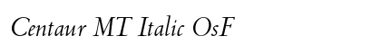 Centaur MT Italic OsF preview