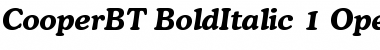 Bitstream Cooper Bold Italic Font