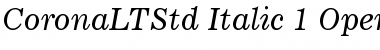 Corona LT Std Italic Font