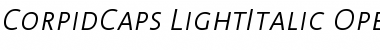 Corpid Caps Light Italic Font