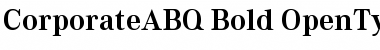 Corporate A BQ Font