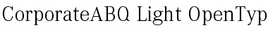 Corporate A BQ Regular Font