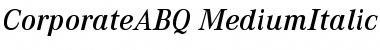 Corporate A BQ Font