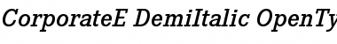 CorporateE DemiItalic Font