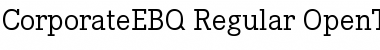 Corporate E BQ Font