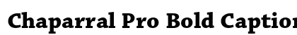 Chaparral Pro Bold Caption Preview