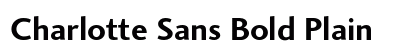 Charlotte Sans Bold Plain preview