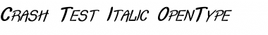 Crash  Test Italic Regular Font