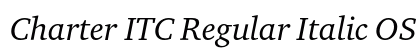 Charter ITC Regular Italic OS Preview