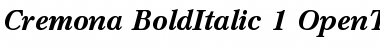 Cremona Bold Italic Font