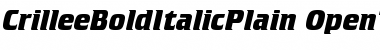 Crillee Bold Italic Font