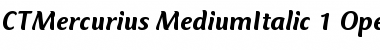 Club Type Mercurius Medium Italic Font