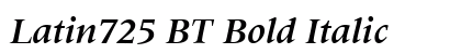 Latin725 BT Bold Italic Preview