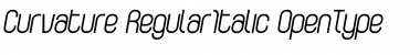 Curvature-RegularItalic Font