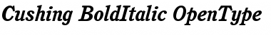 ITC Cushing Bold Italic Font