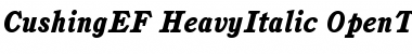 CushingEF-HeavyItalic Font