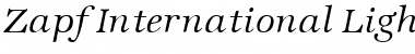 Zapf International Light Italic Font