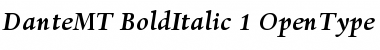 Dante MT Bold Italic Font